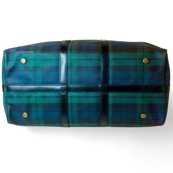 MRALPH LAUREN Black Watch Plaid Boston Overnight Travel Carry-On Duffle Bag 55cm - Picture 9 of 17